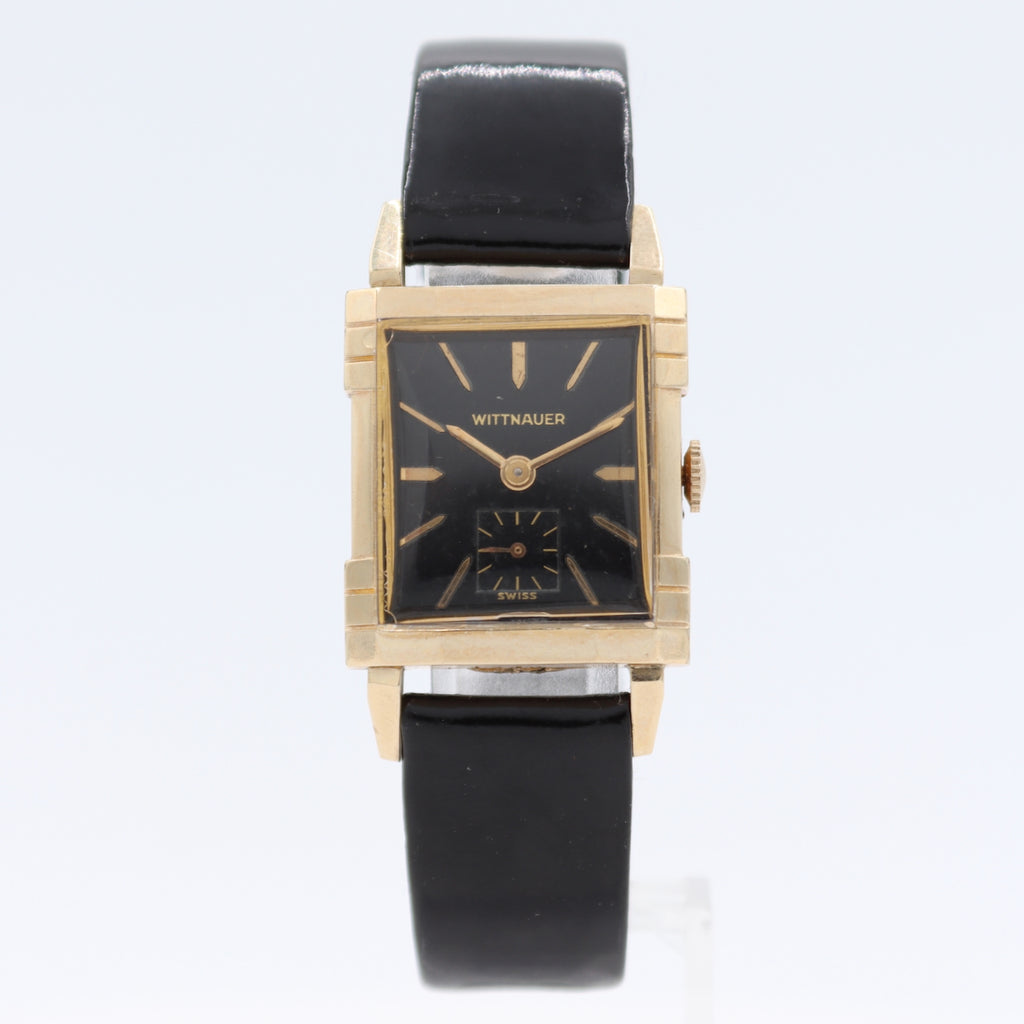 Vintage 24mm Wittnauer Art Deco 17J Men's Mechanical Wristwatch 9WN Swiss 10kGF
