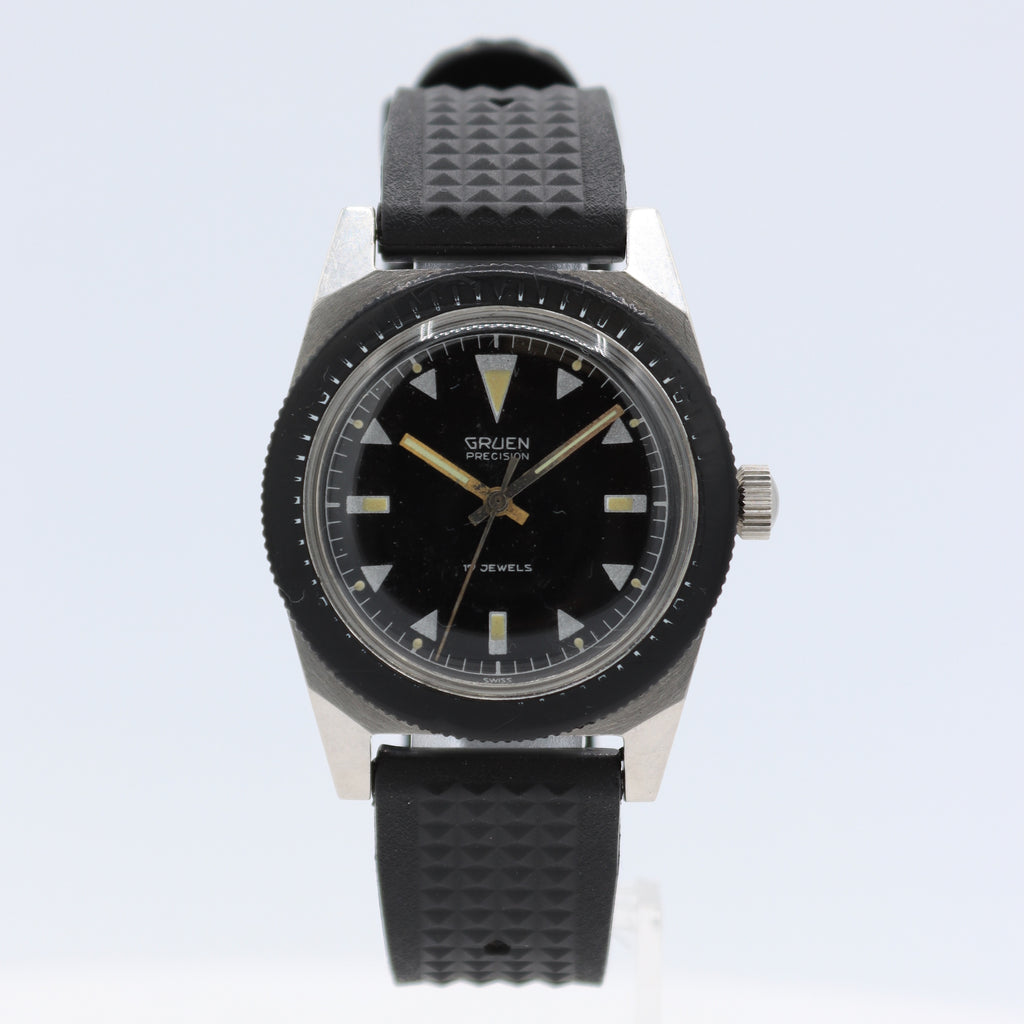 Vintage 36mm Gruen Skin Diver Men's Mechanical Wristwatch N51088 Swiss