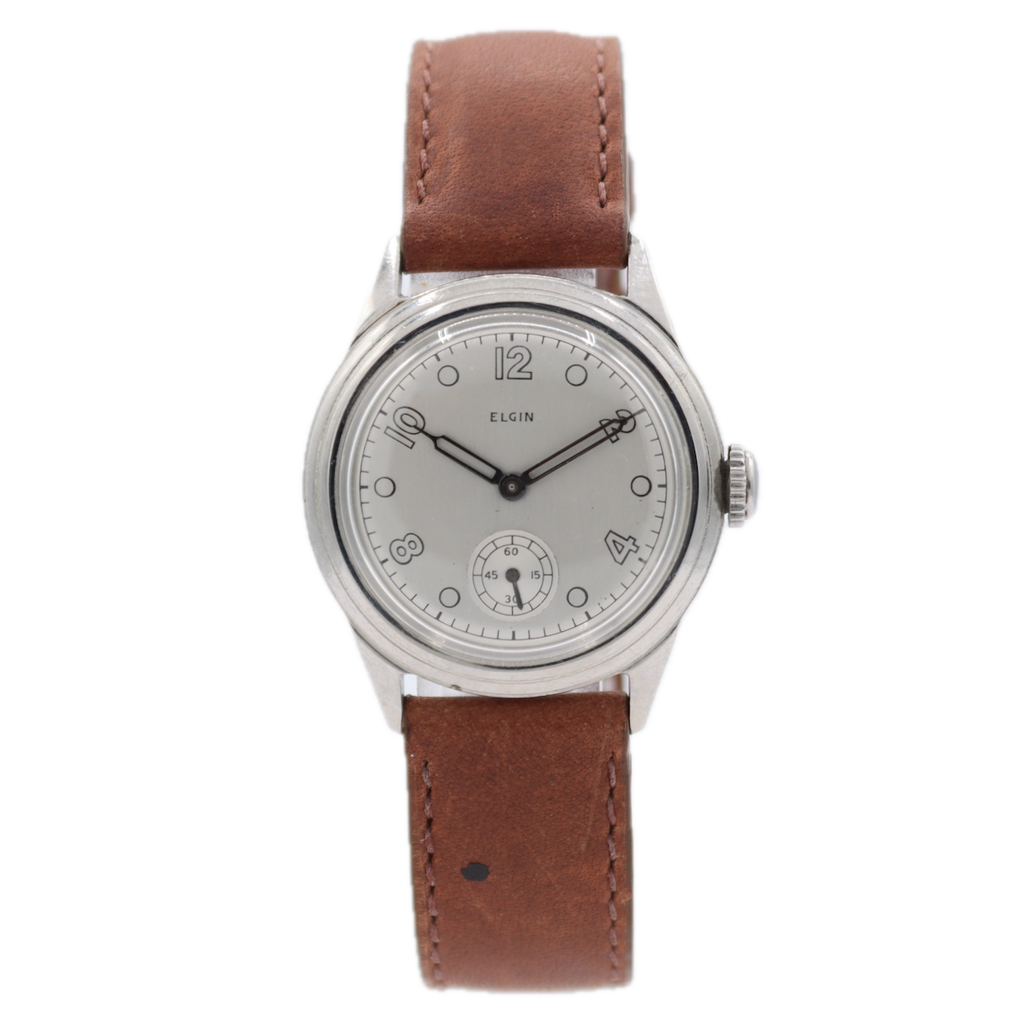 Vintage 1942 Elgin 6603G Service 15J Men's Mechanical Wristwatch 554 USA Steel