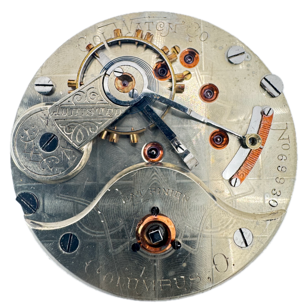 Antique 18s 1886 Columbus 11j Key Wind Hunter Pocket Watch Movement USA