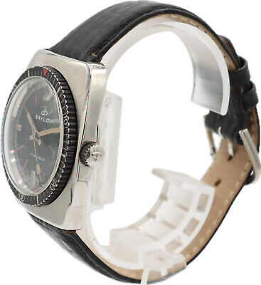 Vintage 35mm Baylor Skin Diver 17Jewel Men's Wristwatch AS 1951 Swiss Made Steel