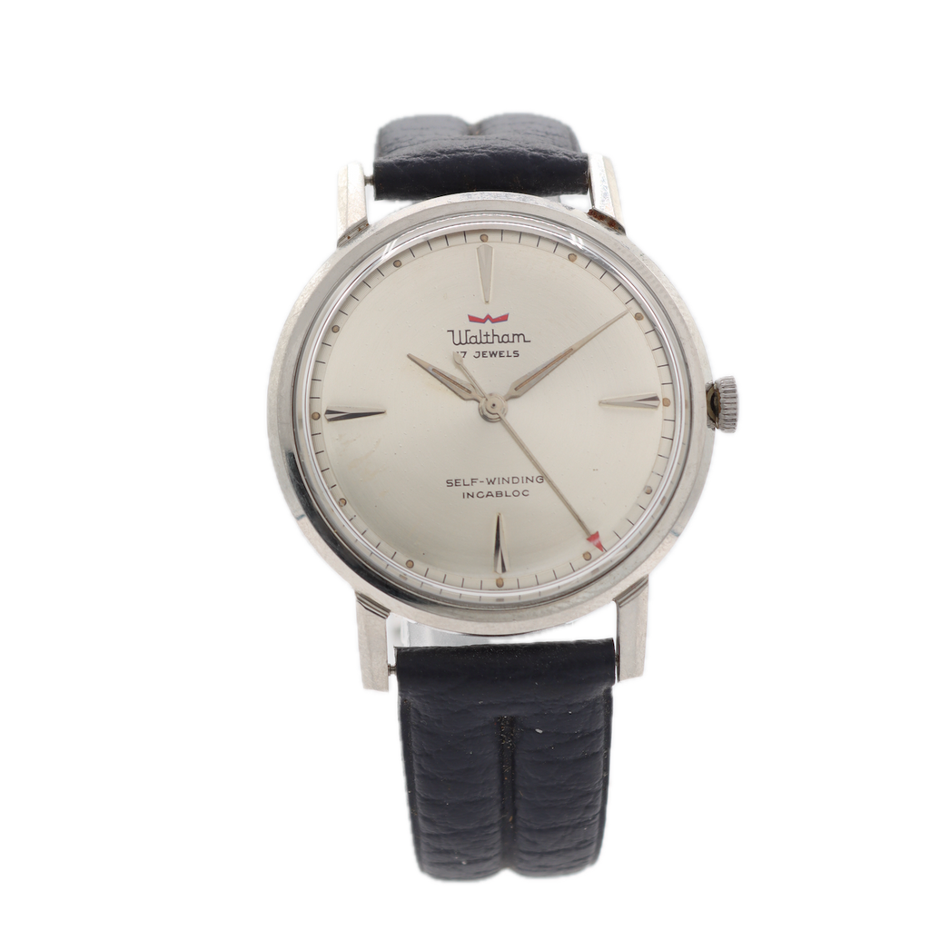 Vintage Waltham Fontomatic Men's Wristwatch FHF 65 Swiss Steel Peripheral Rotor