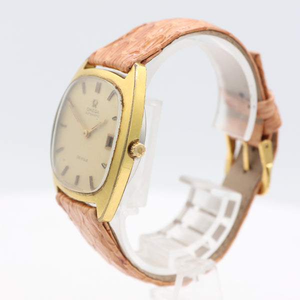 Vintage Omega 162.045 Deville Men's Automatic Wristwatch 1002 Swiss Gold Plated