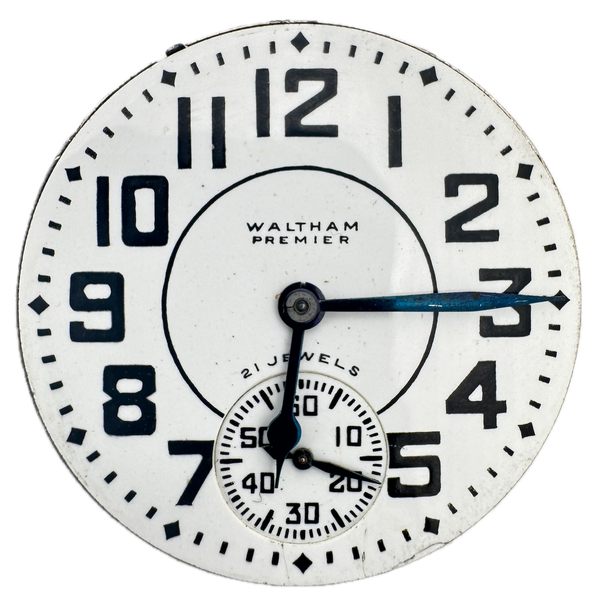 Antique 16s 1941 Waltham 21j Mechanical Pocket Watch Movement 1621 USA