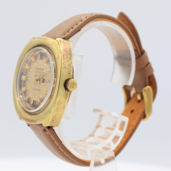 Vintage Lucien Piccard Dufonte Men's Automatic Wristwatch 908 Swiss Gold Tone