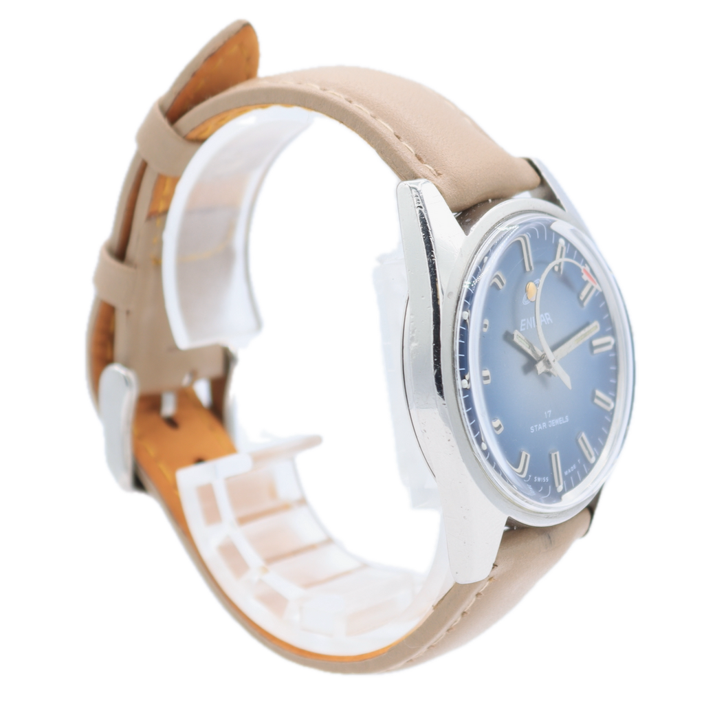 Vintage 35mm Enicar Space Ship 17 Jewel Men's Mechanical