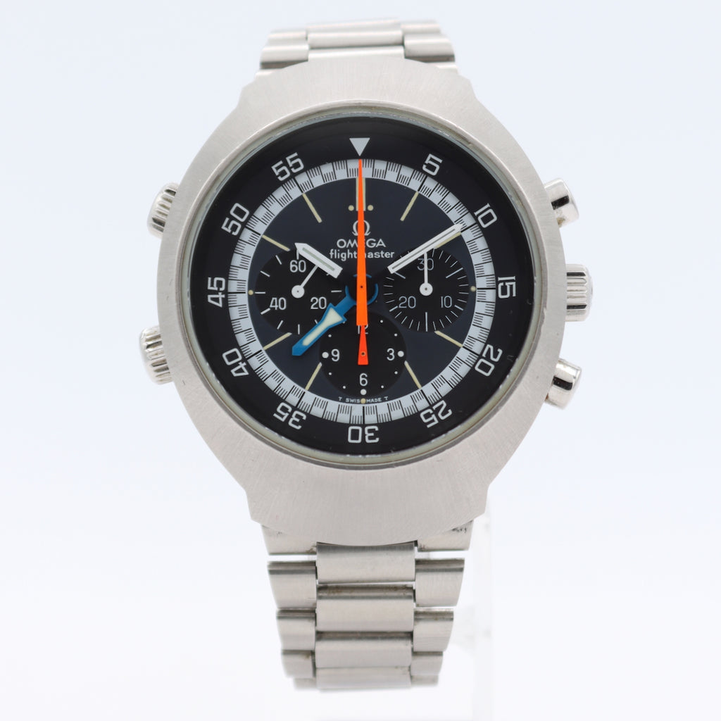 Vintage 1972 Omega 145.036 Flightmaster Men's Chronograph Wristwatch W/Box&Docs