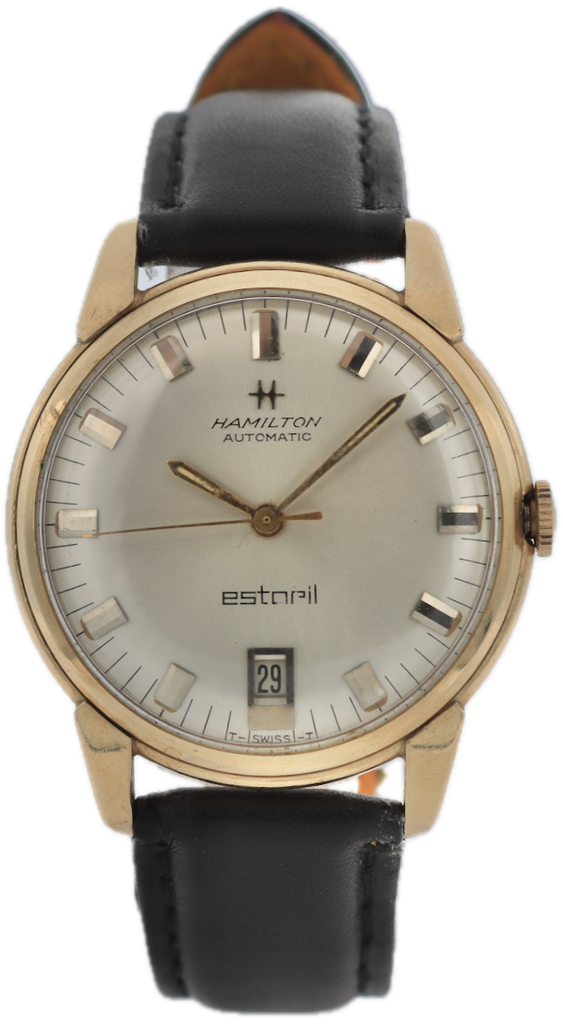 Vintage Hamilton Estoril Sunburst Date Men's Automatic Wristwatch 64A 10k GF