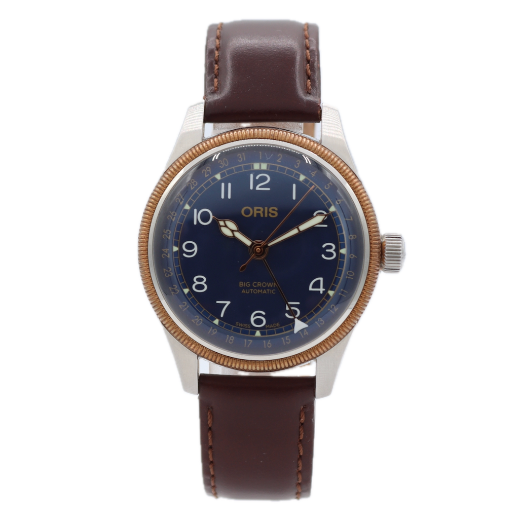 Oris 7749-43 Big Crown Date Pointer Men's Automatic Wristwatch Swiss Bronze Bzl