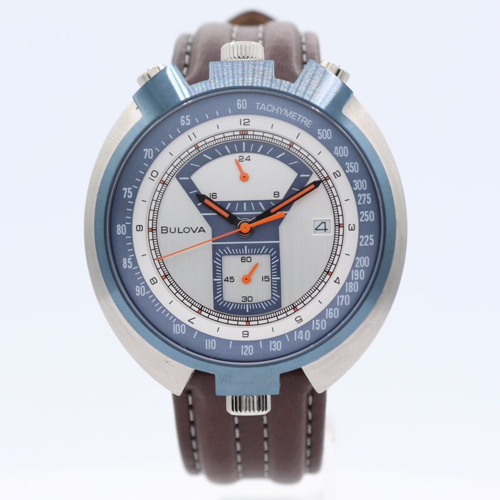 2023 Bulova 31008-6W Parking Meter Men's Chronograph Wristwatch Steel W/ Box