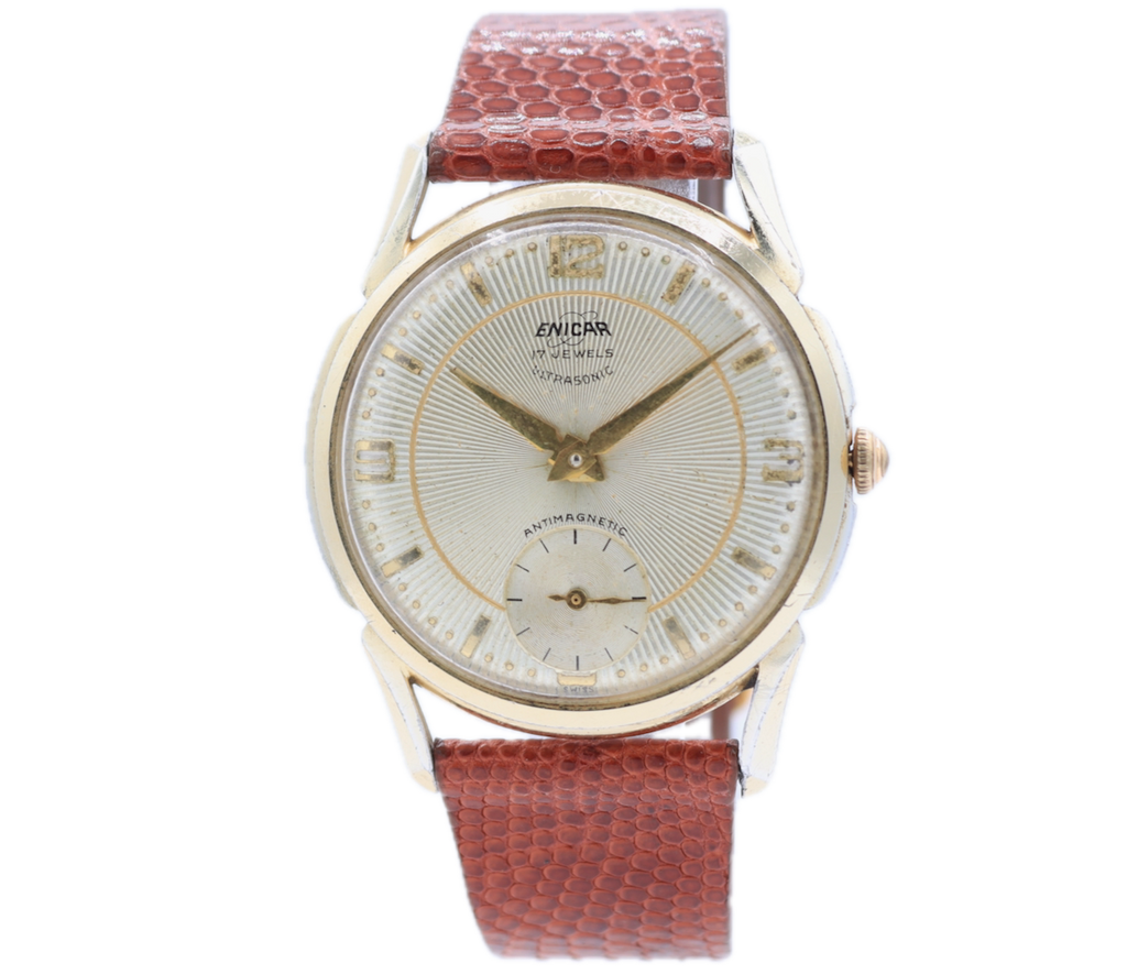 Vintage 34.5mm Enicar 1086-12CR Men's Mechanical Wristwatch AR 1292 Running