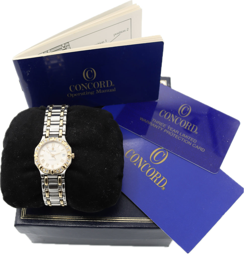 Vintage Concord 15.73.287 Saratoga Ladies Wristwatch 18k
