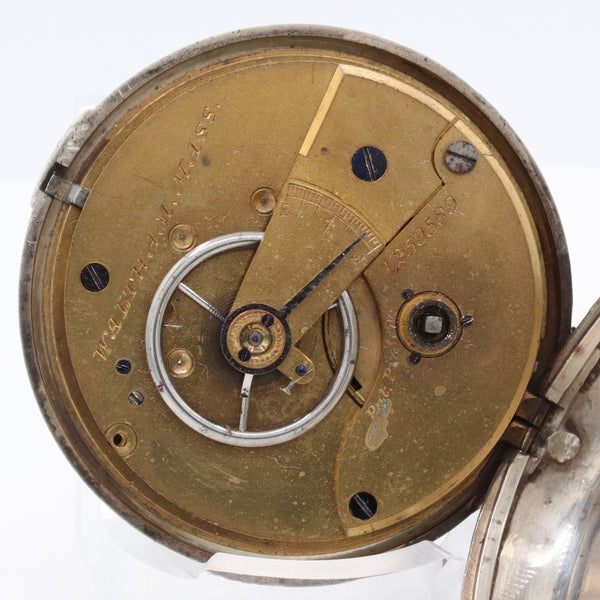 Antique 18s Waltham English Market Pair Case Key Wind Pocket Watch Swiss