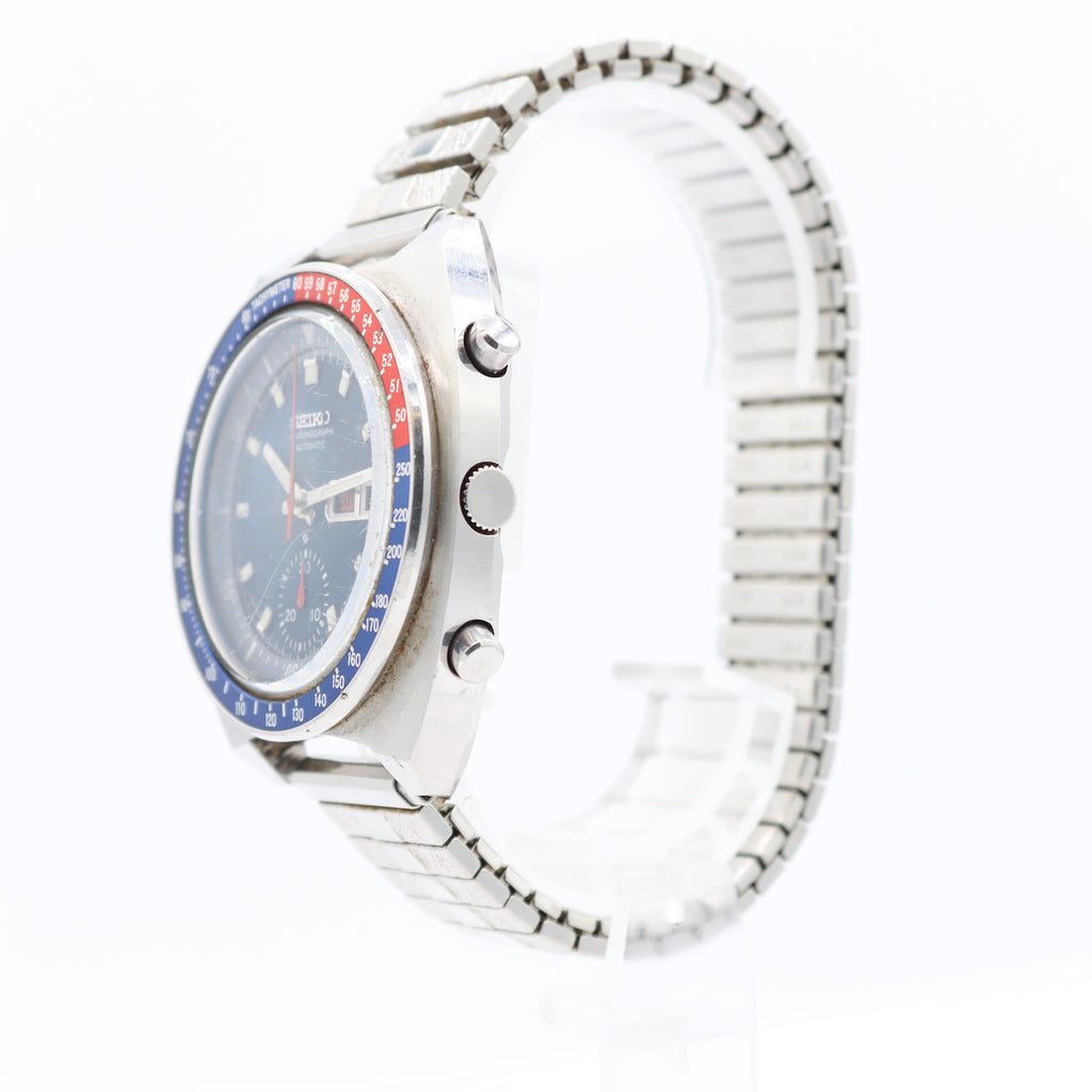 Vintage 41mm 1976 Seiko 6139-6002 Pepsi Pogue Men's Chronograph