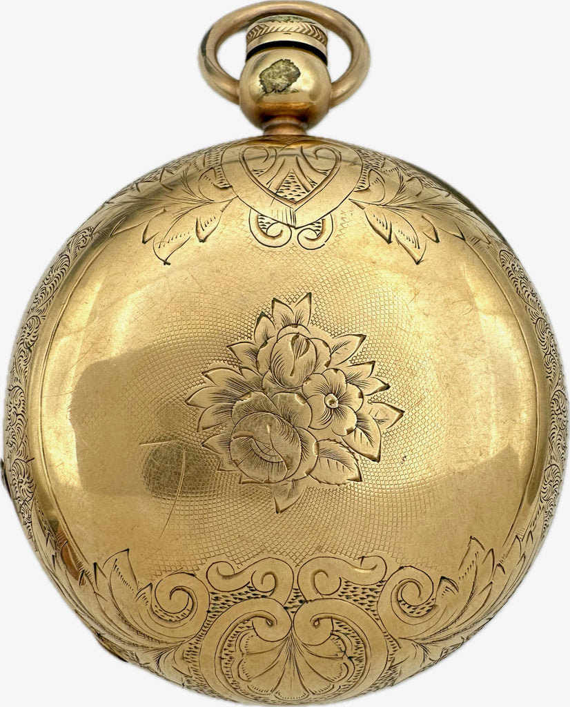 Antique 18S 1865 Waltham Key Wind Hunter Pocket Watch Ellery