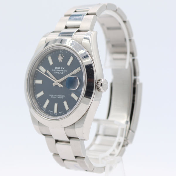 Rolex 116300 Datejust II Men's Automatic Wristwatch Swiss Steel Blue Dial