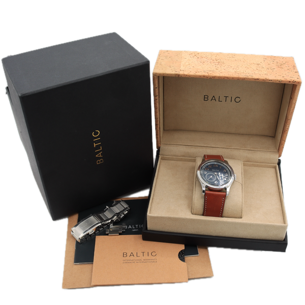 36mm Baltic MR Classic Blue 30 Jewel Men's Automatic Wristwatch 5000A France