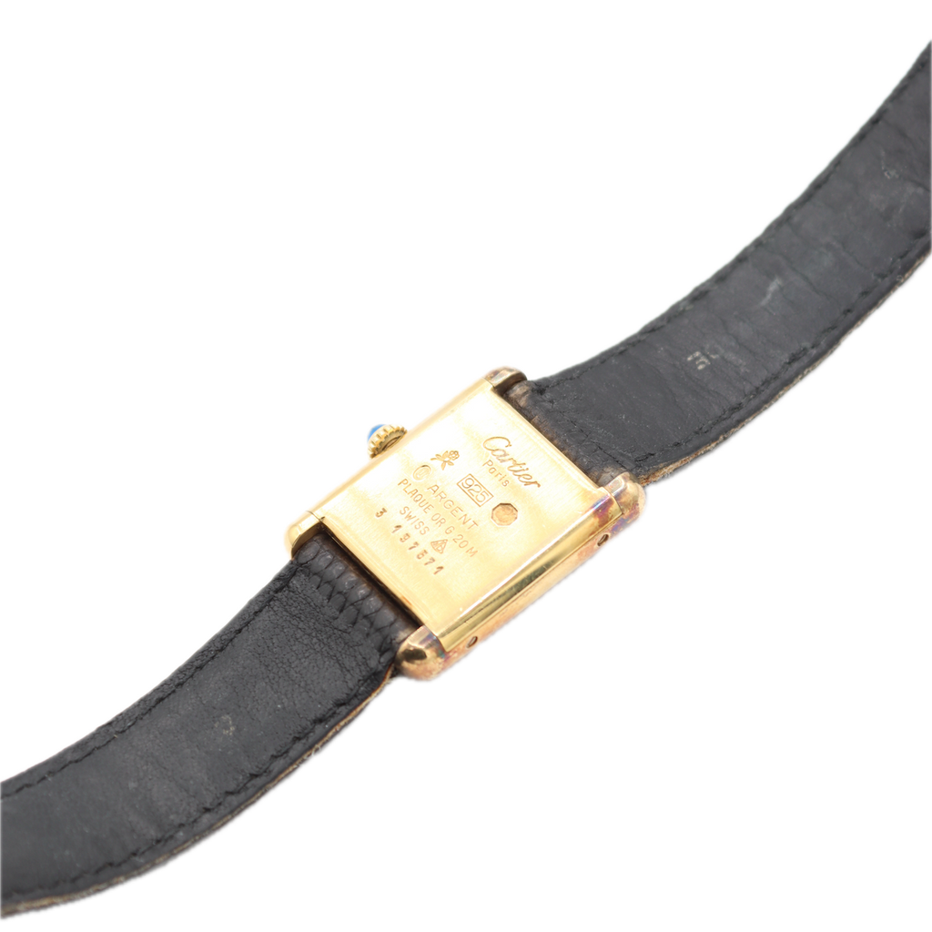 Cartier　VINTAGE Cartier Tank Vintage 925 Gold Plated Manual Winding Wood Dial