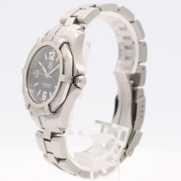 37.5mm TAG Heuer WN-1110 Professional 2000 Men's Quartz Wristwatch Steel Date