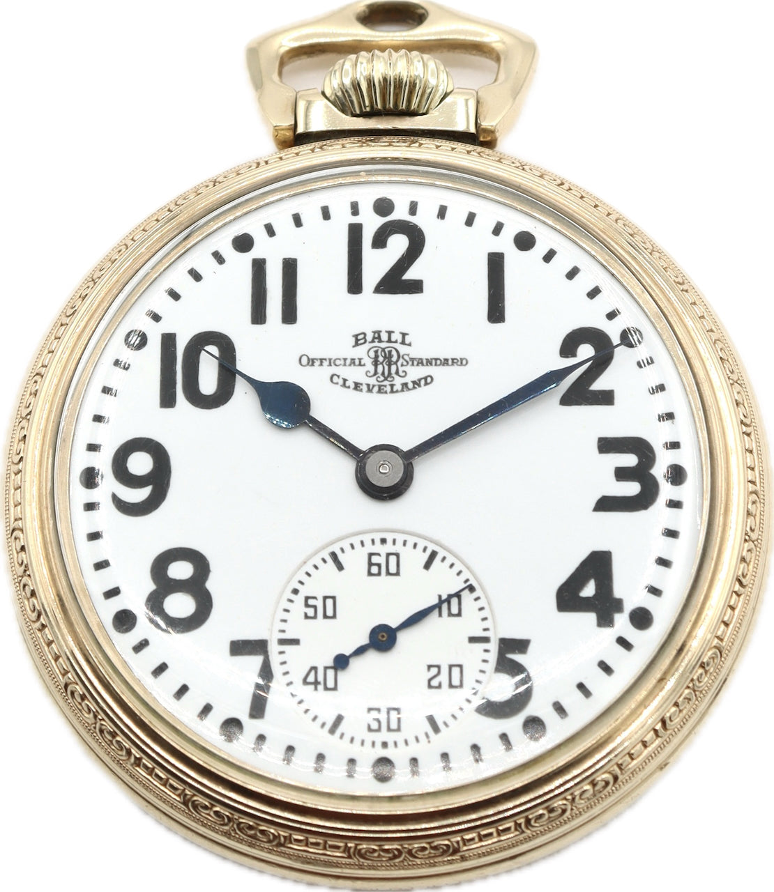Antique 16S Ball 23 Jewel Mechanical Railroad Pocket Watch 998 10k GF RareBall 16S 998