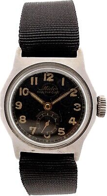 Vintage Mido Multifort Military Style 17J Men's Mechanical Wristwatch Incomplete