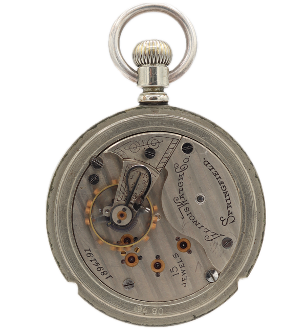 Antique 18s 1906 Illinois 15 Jewel Mechanical Pocket Watch 59 Silverine