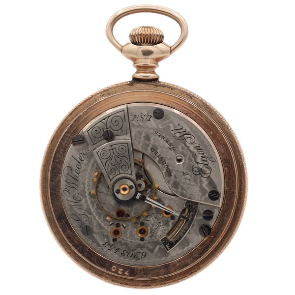 Antique 18s 1896 Elgin G.M. Wheeler Multicolor Pocket Watch 148 14k GF USA