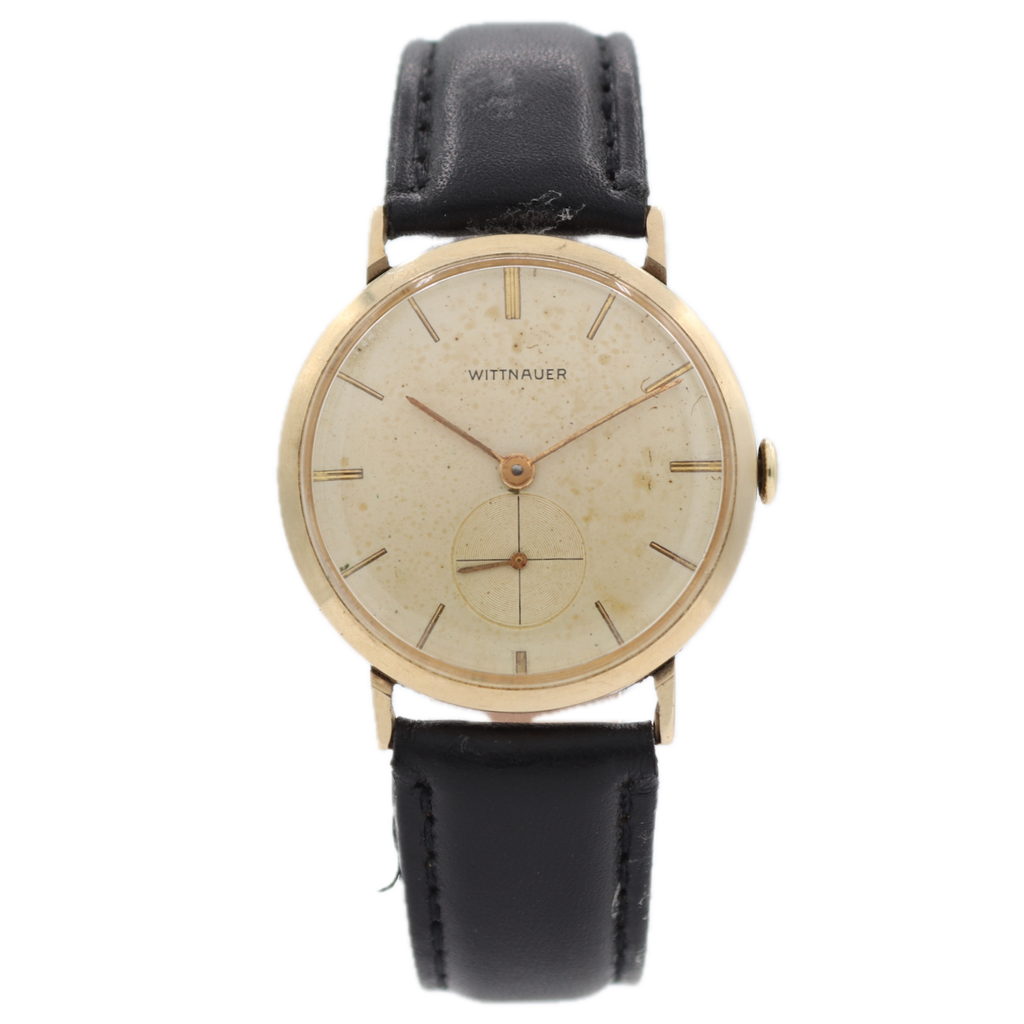 Vintage 32mm Wittnauer Dress Style Men's Mechanical Wristwatch 10k GF Running