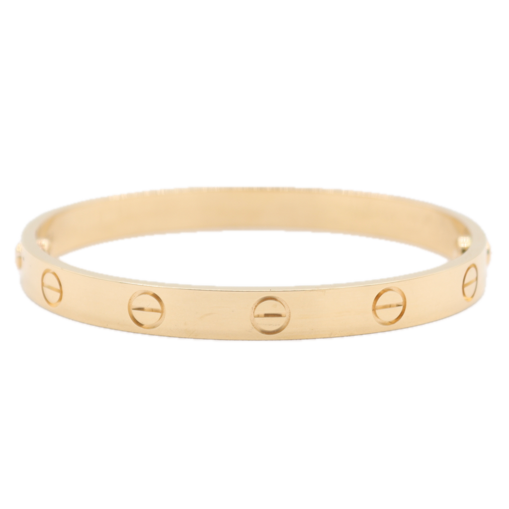 17cm Cartier LOVE Ladies Bracelet 18k Yellow Gold W/ Box and Gold Screw Driver