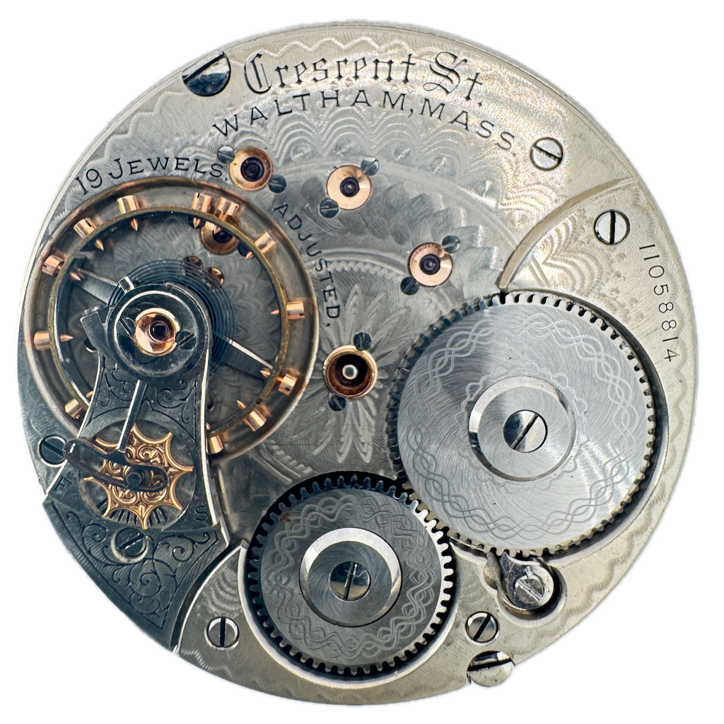 Antique 18s 1901 Waltham 19j Mechanical Pocket Watch Movement Crescent St. USA