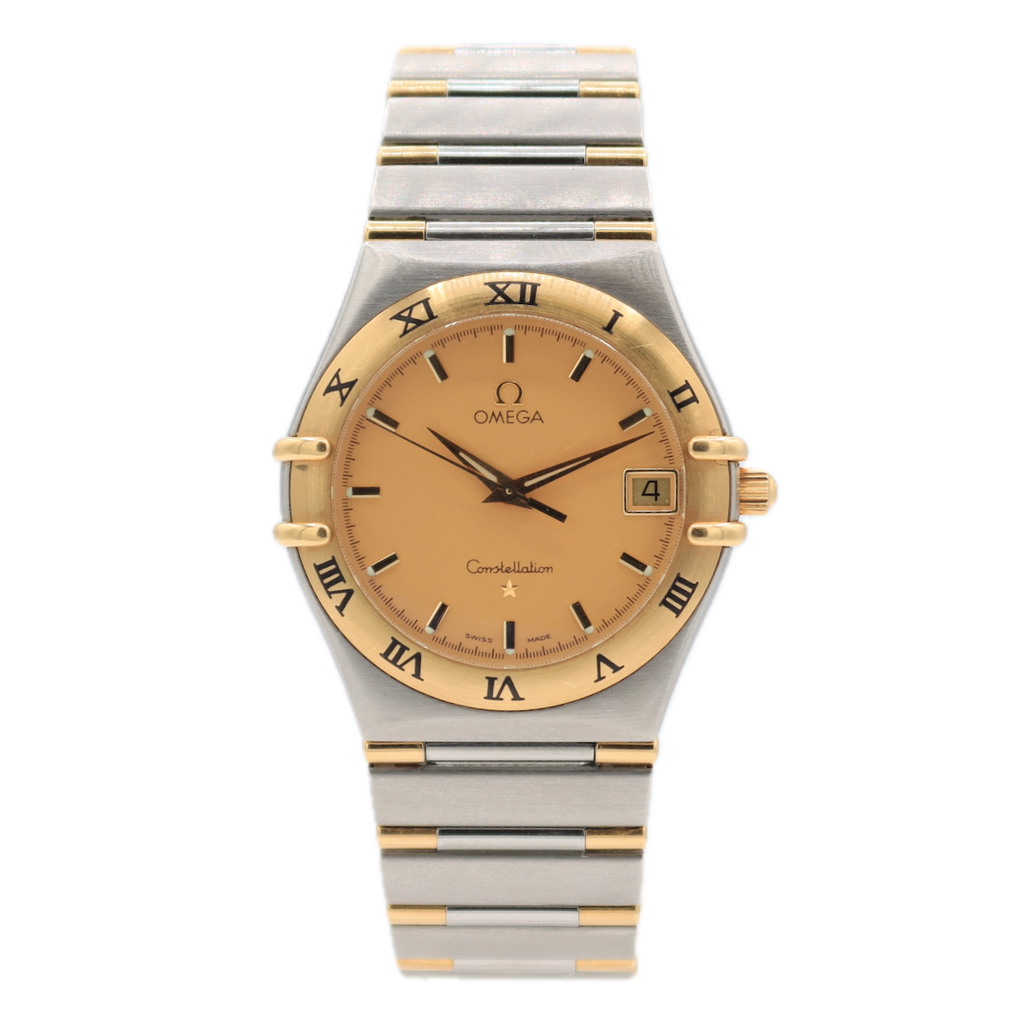 Vintage 34mm Omega Constellation Men's Mechanical Wristwatch Swiss Two Tone