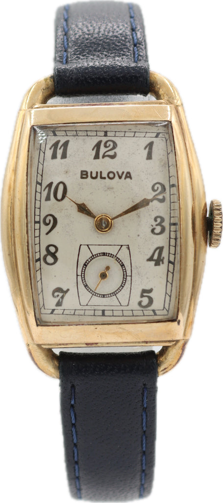 Vintage 1940 Bulova Ambassador Men's Mechanical Wristwatch 10 AM USA 10k GF