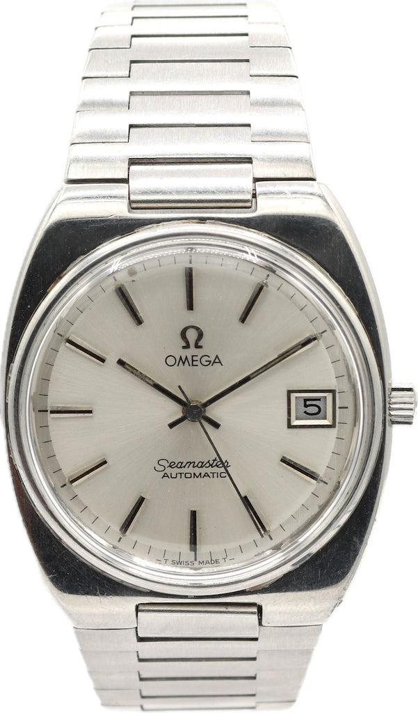 Vintage Omega 166.0203 Seamaster Men's Automatic Wristwatch Steel w Bracelet