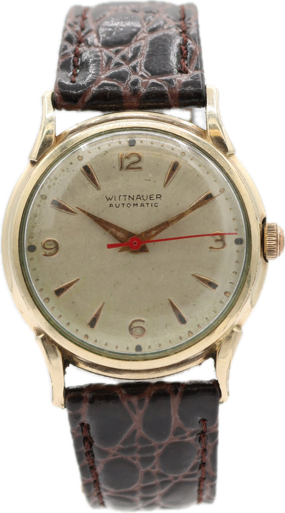 Vintage 32mm Wittnauer 1995 Men's Automatic Wristwatch 11 ARB Swiss Gold Filled