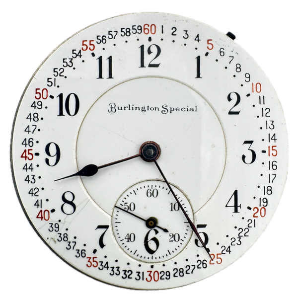 Antique 16s 1915 Burlington 19j Mechanical Pocket Watch Movement Illinois 106