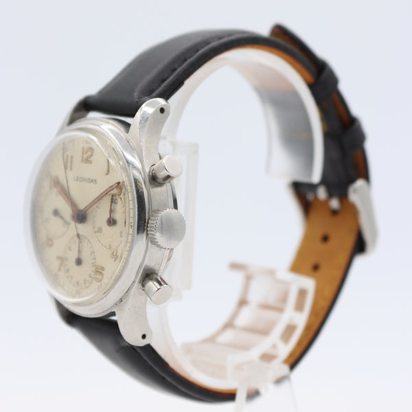 Vintage Leonidas 754 Men's Chronograph Wristwatch Valjoux 72 Steel Pre Heuer