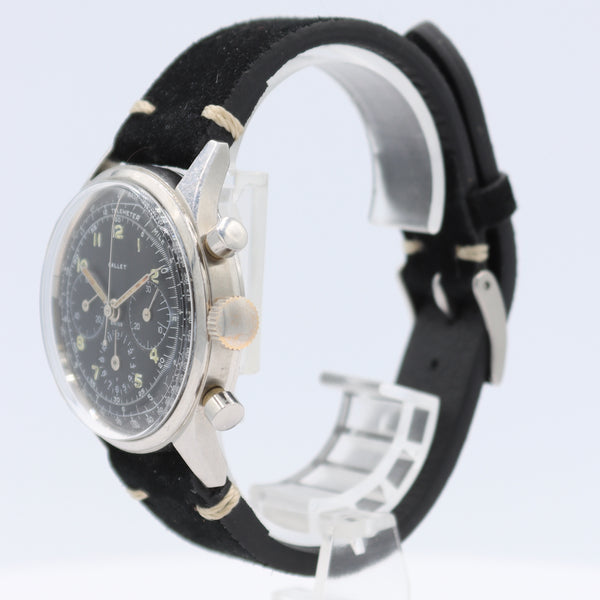 Vintage 37mm Gallet Jim Clark Men's Chronograph Wristwatch 40-68 Swiss Steel