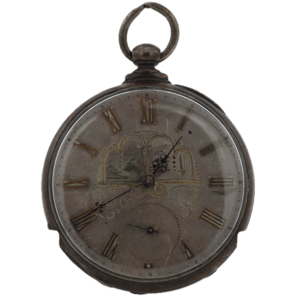 Antique Cooper Liverpool Farmhouse Key Cylinder Escapement Pocket Watch Silver