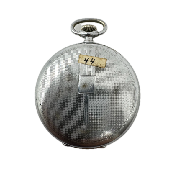 Antique 50mm Junghans 15 Jewel Mechanical Pocket Watch 47B/1 Chrome Running