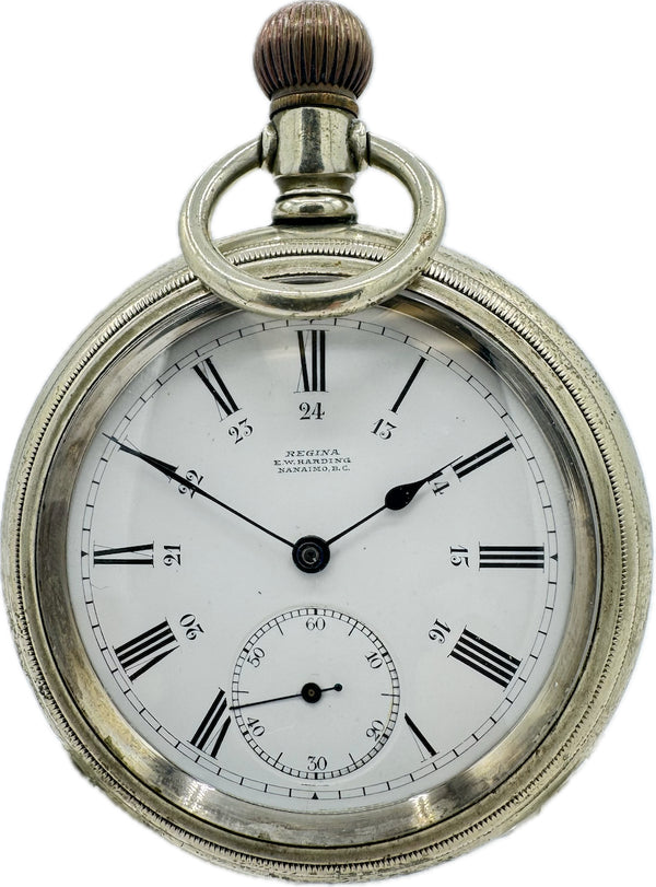 Antique 18S Regina Nanaimo Canadian Dial Mechanical Pocket Watch Omega