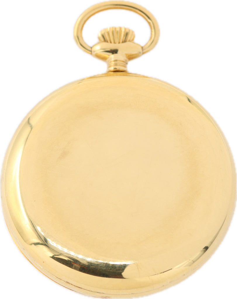 Vintage Royce Incabloc Mechanical Hunter Pocket Watch Unitas 6498 Gold Tone