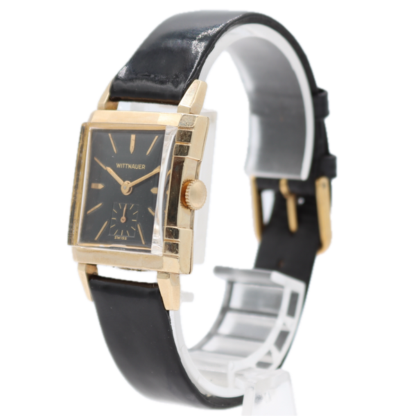 Vintage 24mm Wittnauer Art Deco 17J Men's Mechanical Wristwatch 9WN Swiss 10kGF