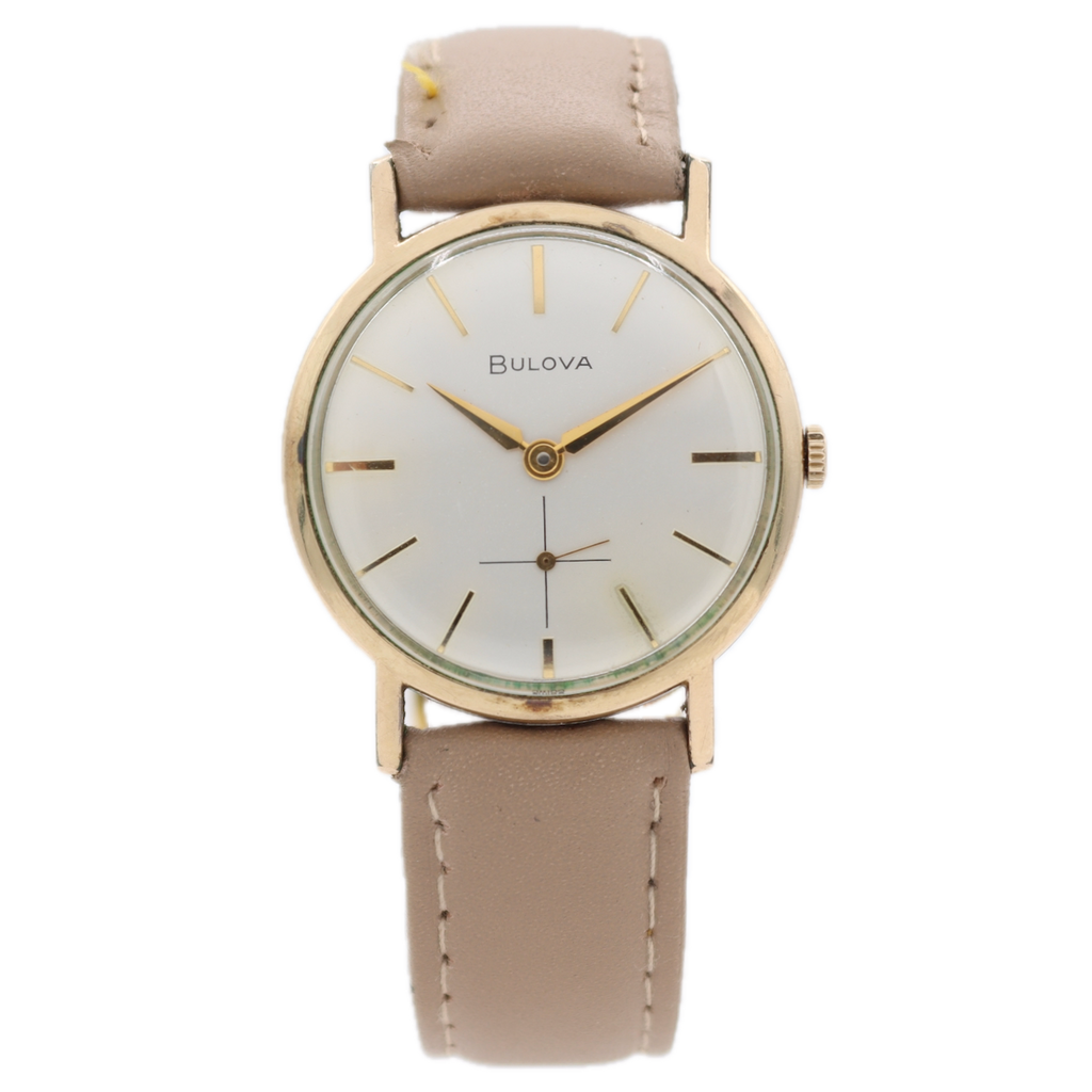 Vintage 1970 Bulova 2413 Dress Men's Mechanical Wristwatch 11BL Swiss 10kRGP