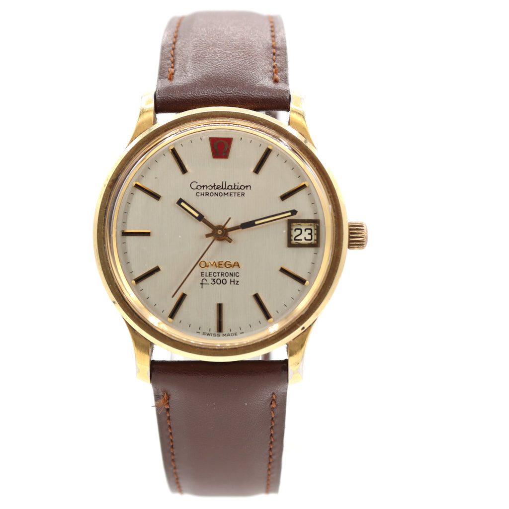 Vintage 35mm Omega 198.0075 Constellation Men's Tuning Fork Wristwatch 1250