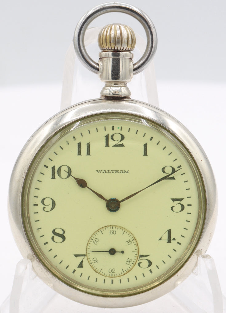 Antique 16 Size Waltham 15 Jewel Mechanical Pocket Watch Grade 620 NickelUSA