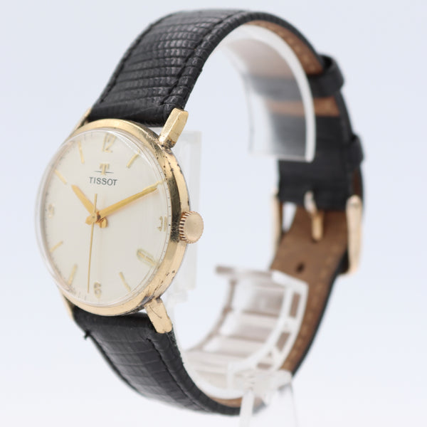 Vintage 1962 Tissot Cream Dial Men's Mechanical Wristwatch 781 Swiss Gold Tone