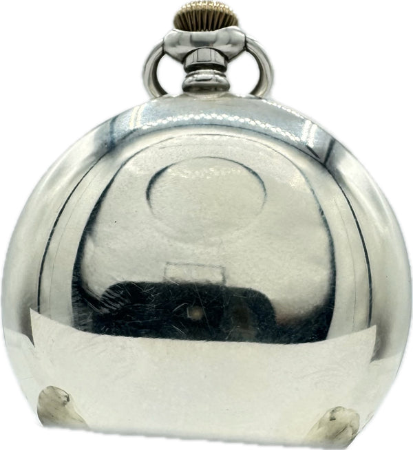 Antique 18S Elgin Veritas 23 Jewel Railroad Pocket Watch 214 Sterling SwingOut