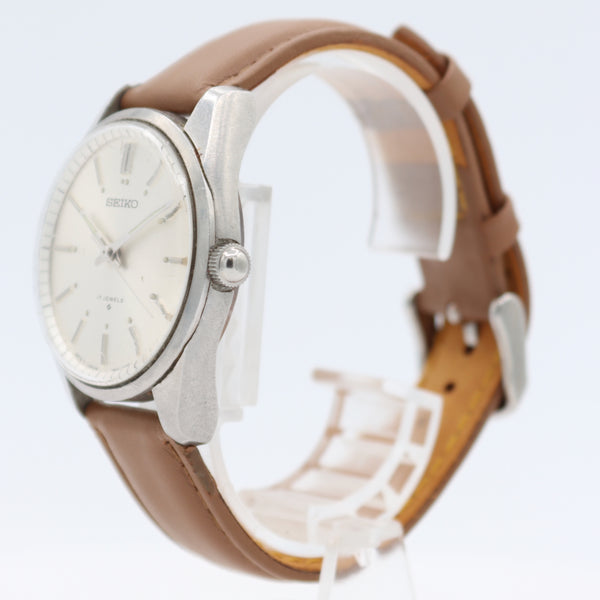 Vintage Seiko 66-7109 Silver Sunburst Men's Mechanical Wristwatch 66B Steel