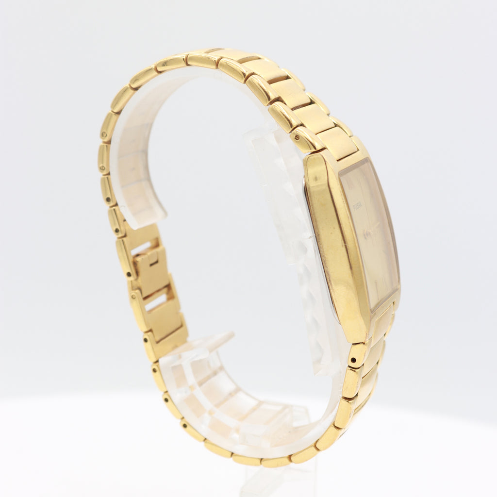 Vintage Pulsar V501-X106 Tank Style Men's Quartz Wristwatch Japan