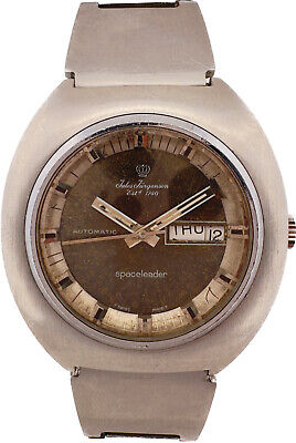 Vintage Jules Jurgensen Spaceleader Men's Automatic Wristwatch Steel w Band